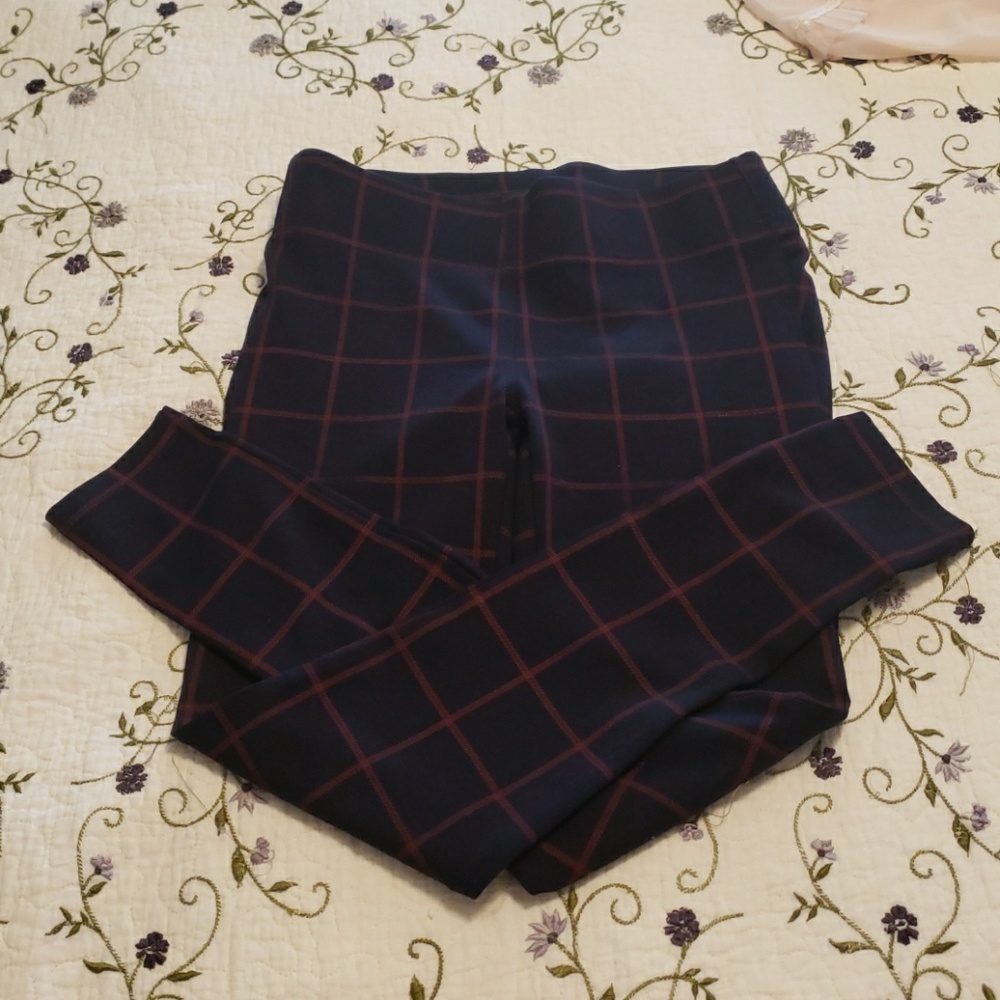 Loft window pane leggings, point knit pants